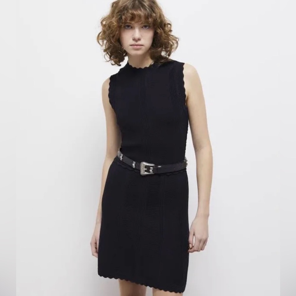 THE KOOPLES Scalloped-trim flared-skirt knitted‎ Size 1